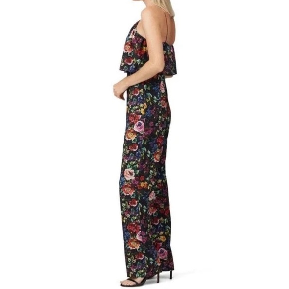 AIDAN MATTOX Womens Black Sleeveless V Neck Cocktail Straight leg Jumpsuit Sz 2 - Picture 5 of 9